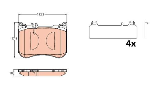 [GDB2144] BRAKE PADS FRONT TRW MERC