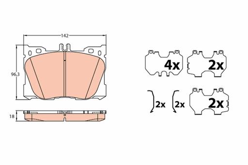 [GDB2150] BRAKE PADS FRONT TRW MERC