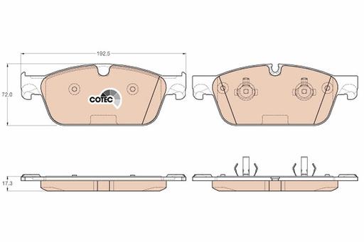 [GDB1970] BRAKE PADS FRONT TRW MERC