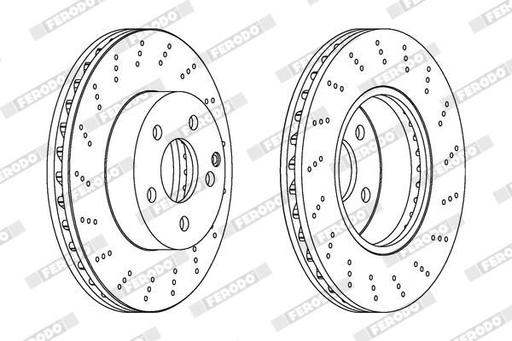 [DDF1693C] BRAKE DISC FRONT 295MM FERODO MERC