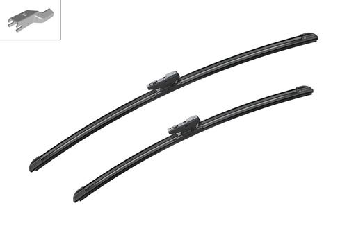 [A113S] WIPER BLADE [FRONT KIT] BOSCH AEROTWIN [600MM 24 INCH + 500MM 20 INCH - FLAT WIPER BLADE]