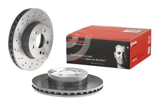 [09.A613.51] BRAKE DISC FRONT 295MM BREMBO MERC (CROSS DRILLED)
