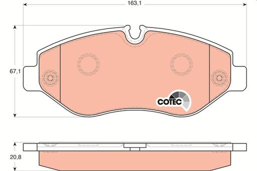 [GDB1698] BRAKE PADS FRONT TRW MERC VAG (BREMBO CALIPER VERSION)