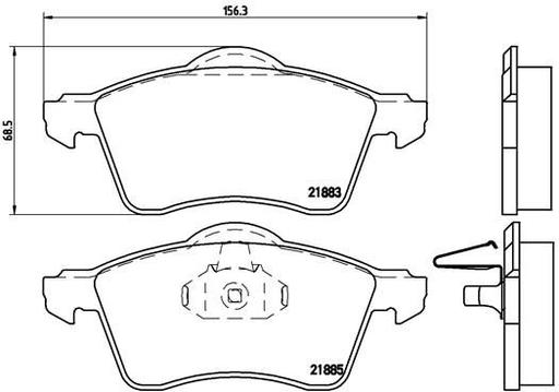 [P85047N] BRAKE PADS FRONT BREMBO CERAMIC VAG