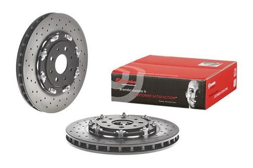 [09.B085.13] BRAKE DISC FRONT 305MM BREMBO ABARTH (CROSS DRILLED)