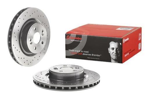 [09.8904.21] BRAKE DISC FRONT 312MM BREMBO RENAULT (CROSS DRILLED)