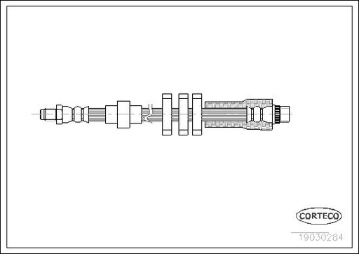 [19030284] FRONT BRAKE HOSE CORTECO PSA