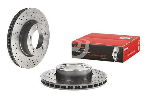 [09.D805.11] BRAKE DISC FRONT 315MM BREMBO PORSCHE (CROSS DRILLED)
