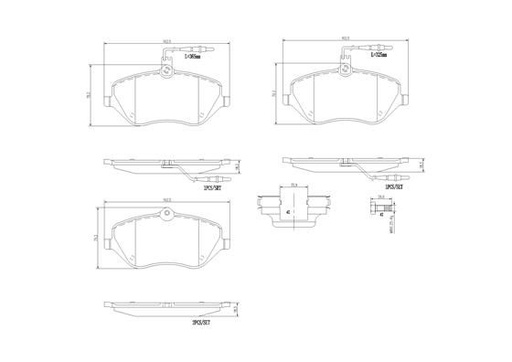 [P61119N] BRAKE PADS FRONT WITH SENSOR BREMBO CERAMIC PSA