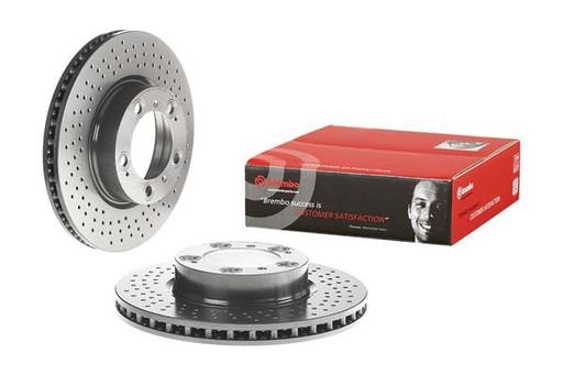 [09.C880.11] BRAKE DISC FRONT 318MM LH & RH CROSS DRILLED BREMBO PORSCHE