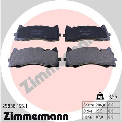 [25838.155.1] BRAKE PADS FRONT ZIMMERMANN MERC