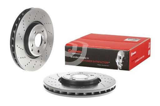 [09.B742.51] BRAKE DISC FRONT 322MM BREMBO MERC (CROSS DRILLED)