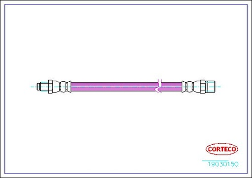 [19030150] BRAKE HOSE REAR CORTECO MERC