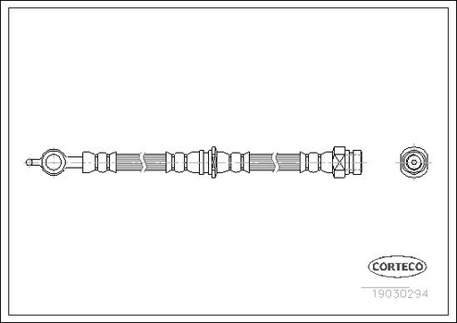[19030294] BRAKE HOSE REAR CORTECO VOLVO