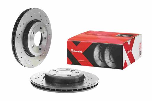 [09.8952.1X] BRAKE DISC FRONT 325MM BREMBO BMW (CROSS DRILLED)