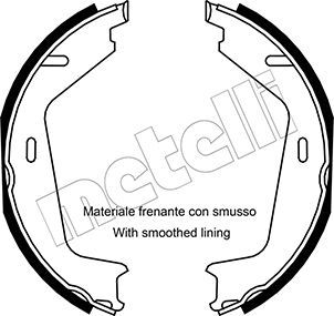 [53-0530] HAND BRAKE SHOE KIT METELLI VOLVO