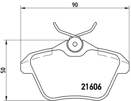 [P23067] BRAKE PADS REAR BREMBO ALFA