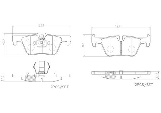 [P06071N] BRAKE PADS REAR BREMBO CERAMIC BMW