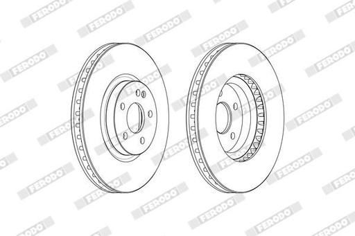 [FCR379A] BRAKE DISC FRONT 330MM FERODO MERC