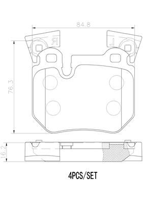 [P06059N] BRAKE PADS REAR BREMBO CERAMIC BMW
