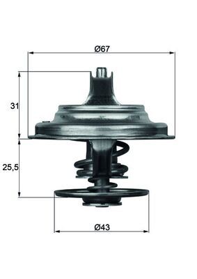 [TX 23 71D] THERMOSTAT 71D BEHR BMW