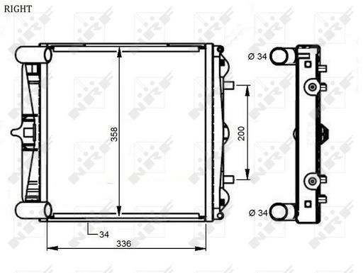 [59131] RADIATOR RH NRF PORSCHE