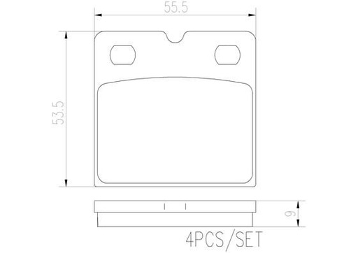 [P02001N] BRAKE PADS REAR BREMBO CERAMIC JAGUAR TESLA