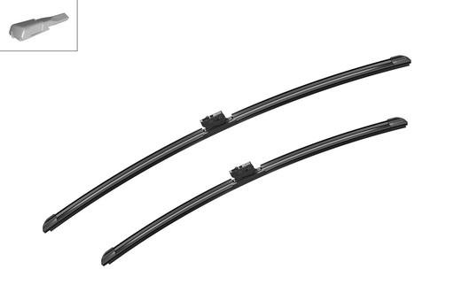 [A833S] WIPER BLADE [FRONT KIT] BOSCH AEROTWIN [650MM 26 INCH + 550MM 22 INCH - WITH SPOILER FLAT WIPER BLADE]