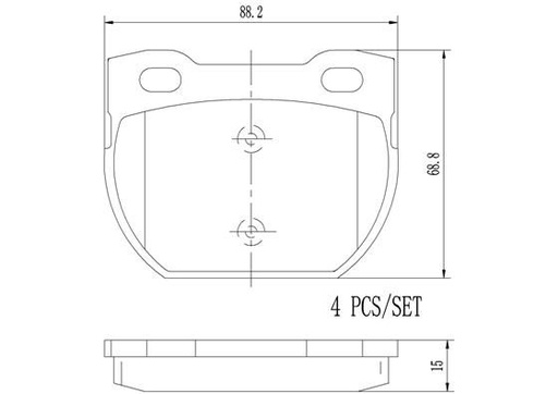 [P44007N] BRAKE PADS REAR BREMBO CERAMIC LAND ROVER