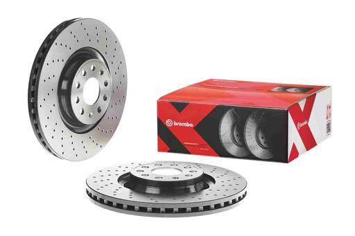 [09.C306.1X] BRAKE DISC FRONT 340MM BREMBO VAG (CROSS DRILLED)
