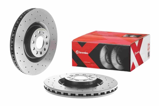 [09.C892.1X] FRONT DISC 345MM CROSS DRILLED BREMBO VAG
