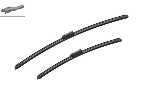 [A188S] WIPER BLADE [FRONT KIT] BOSCH AEROTWIN [600MM 24 INCH + 450MM 18 INCH - FLAT WIPER BLADE]
