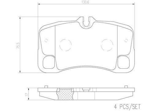 [P65022N] BRAKE PADS REAR BREMBO CERAMIC PORSCHE