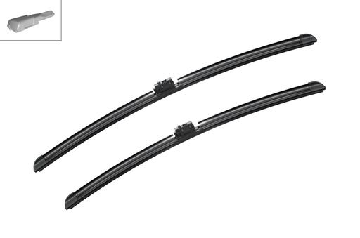 [A243S] WIPER BLADE [FRONT KIT] BOSCH AEROTWIN [600MM 24 INCH + 550MM 22 INCH - FLAT WIPER BLADE]