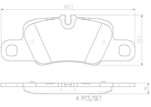 [P65020N] BRAKE PADS REAR BREMBO CERAMIC PORSCHE