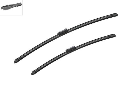 [A639S] WIPER BLADE [FRONT KIT] BOSCH AEROTWIN [650MM 26 INCH + 530MM 21 INCH - FLAT WIPER BLADE]