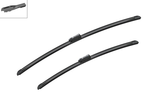 [A639S] WIPER BLADE SET FRONT AEROTWIN 650MM 26" 530MM 21" BOSCH VAG LAND ROVER