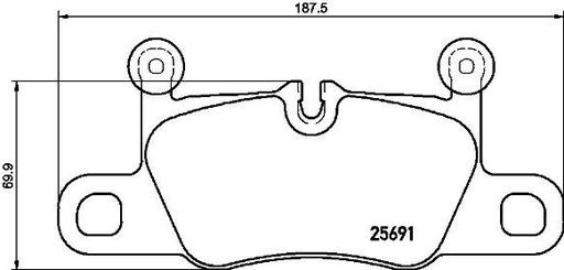 [P65031] BRAKE PADS REAR BREMBO PORSCHE