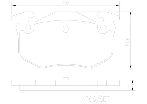 [P61032N] BRAKE PADS REAR BREMBO CERAMIC PSA