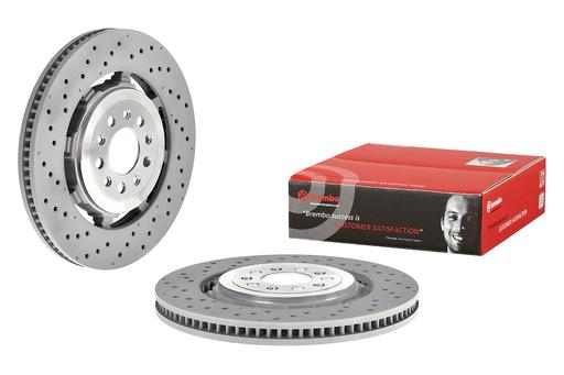[09.C505.33] BRAKE DISC FRONT 360MM BREMBO ALFA (CROSS DRILLED - DUEL CAST)