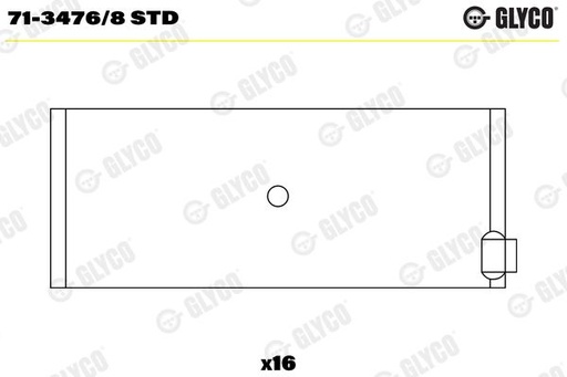 [71-3476/8  STD] CONROD BEARING SET GLYCO MERC