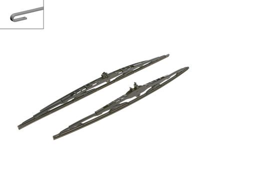 [801S] WIPER BLADE [FRONT KIT] BOSCH TWIN [600MM + 530MM - WITH SPOILER BRACKET WIPER BLADE]
