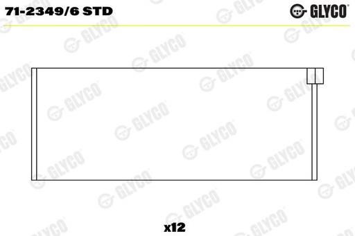 [71-2349/6 STD] CONROD BEARING SET GLYCO PORSCHE