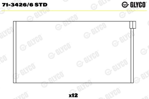 [71-3426/6 STD] CONROD BEARING SET GLYCO PORSCHE
