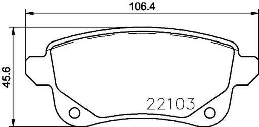 [P68064N] BRAKE PADS REAR BREMBO CERAMIC RENAULT