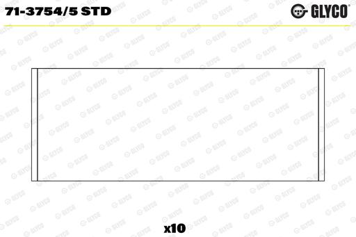 [71-3754/5 STD] CONROD BEARING SET GLYCO VOLVO