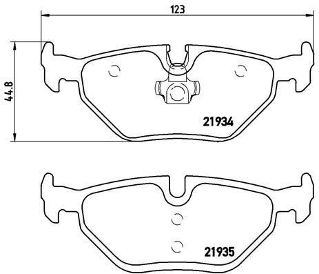 [P71006] BRAKE PADS REAR BREMBO SAAB