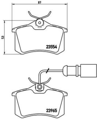 [P85058] BRAKE PADS REAR BREMBO VAG