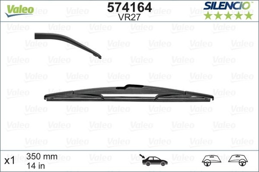 [VR260] WIPER BLADE REAR VALEO MERC VAG 280MM (574299)