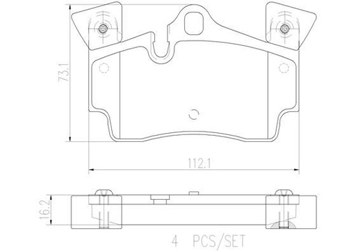 [P85088N] BRAKE PADS REAR BREMBO CERAMIC VAG PORSCHE